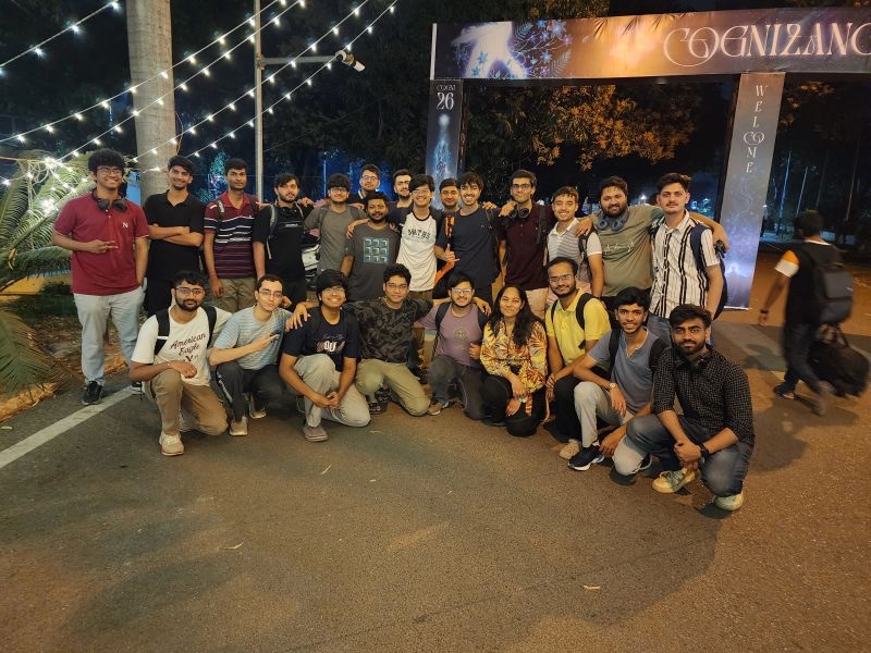 Ritul Kumawat with the DevClub IIT Delhi team at Cognizance, IIT Roorkee